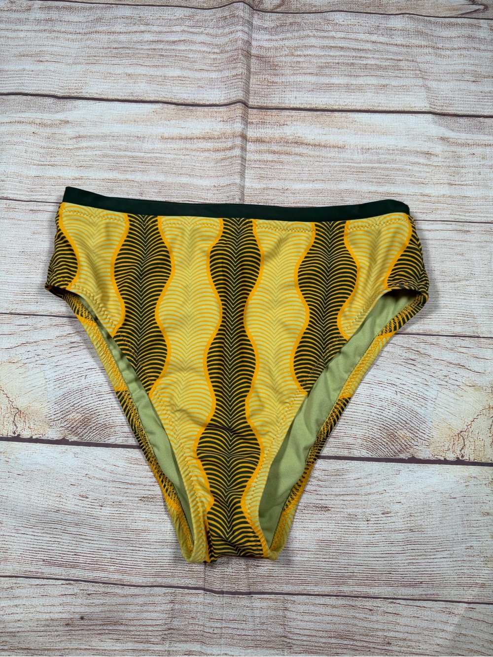 Fe Noel x Target Yellow and Green‎ Wave-Print Bikini Bottom